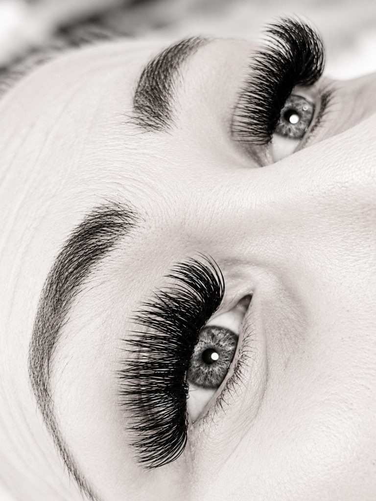 Beautiful Volume Lash Extensions at Beauty Habitz Salon in Parkwood, Gold Coast, creating fuller, fluffier and more defined eyelashes with a soft, glamorous finish.